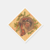 Santa Claus Kerstmis  portret Servet (Hoek)