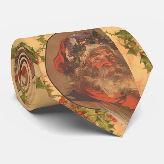 Santa Claus Kerstmis portret Stropdas (Opgerold)