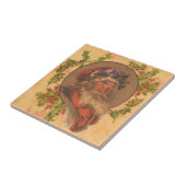 Santa Claus Kerstmis  portret Tegeltje (Zijkant)