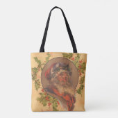 Santa Claus Kerstmis portret Tote Bag (Achterkant)