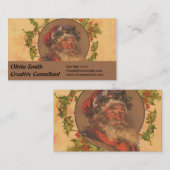 Santa Claus Kerstmis  portret Visitekaartje (Voorkant / Achterkant)