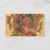Santa Claus Kerstmis  portret Visitekaartje (Achterkant)