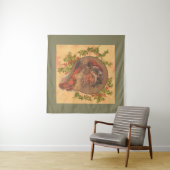 Santa Claus Kerstmis  portret Wandkleed (In Situ (horizontaal))