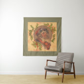 Santa Claus Kerstmis  portret Wandkleed (In situ)