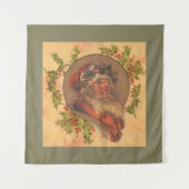 Santa Claus Kerstmis  portret Wandkleed (Voorkant)