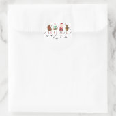 santa claus kerstmis ronde sticker (Tas)