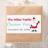 Santa Claus Kerstmis Vakantie Waterfles Etiketten (Insitu)