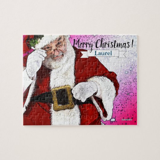 Santa Claus kerstpuzzle door HAMbWG Legpuzzel (Horizontaal)