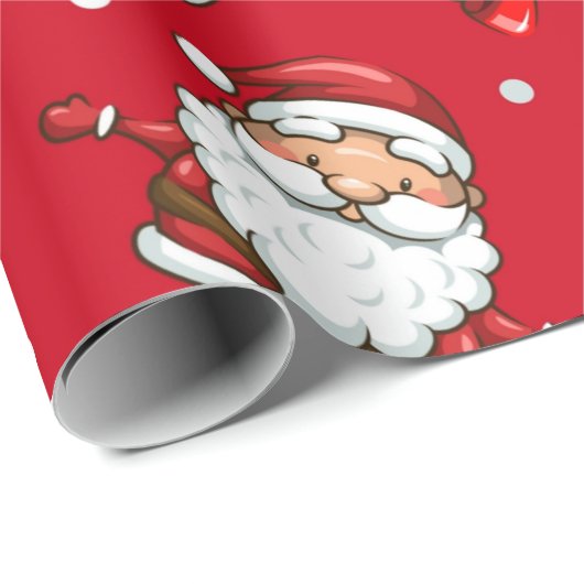 Santa Claus | Kerstrood omslagpapier Cadeaupapier (Rol Hoek)