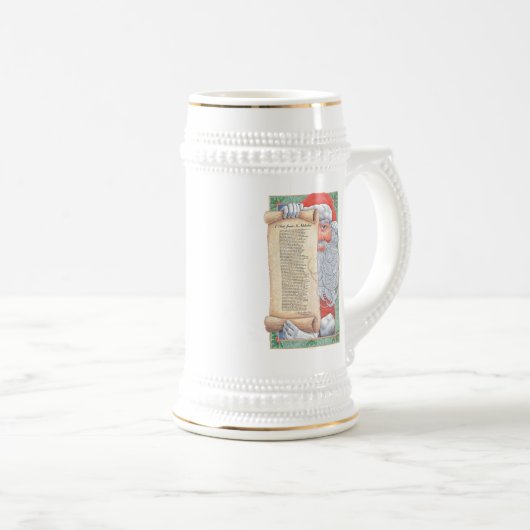 Santa Claus Kerststein Bierpul (Voorkant rechts)