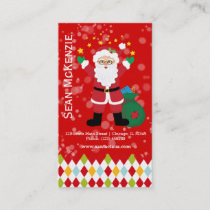 Santa Claus * kies achtergrondkleur Visitekaartje