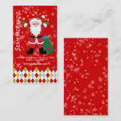 Santa Claus * kies achtergrondkleur Visitekaartje (Voorkant / Achterkant)