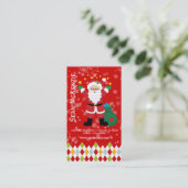 Santa Claus * kies achtergrondkleur Visitekaartje (Staand voorkant)