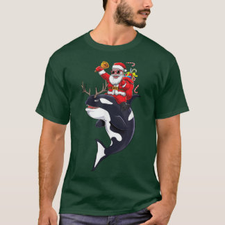 Santa Claus Killer Whale Orca Cute Girls T-shirt