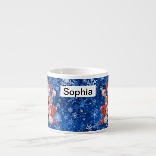 Santa Claus Kinder Cup Kindernaam Cacao Espresso Kop (Voorkant)