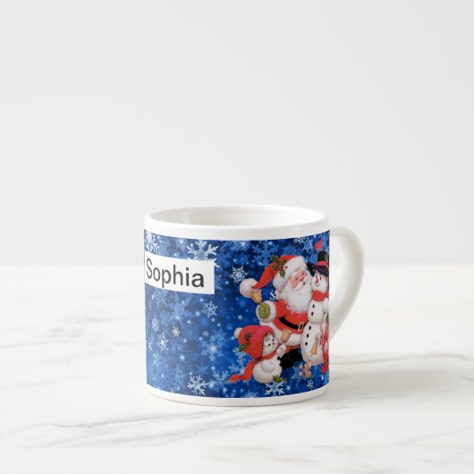 Santa Claus Kinder Cup Kindernaam Cacao Espresso Kop (Voorkant rechts)