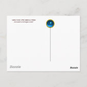 SANTA CLAUS, KLEINE ANGEL EN MERLIN kerstfeest Briefkaart (Achterkant)