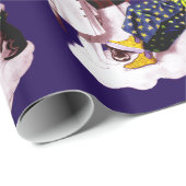 SANTA CLAUS, KLEINE ANGEL EN MERLIN kerstfeest Cadeaupapier (Rol Hoek)