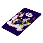 SANTA CLAUS, KLEINE ANGEL EN MERLIN kerstfeest Magneet (Linkerzijde)