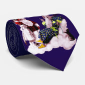 SANTA CLAUS, KLEINE ANGEL EN MERLIN kerstfeest Stropdas (Opgerold)