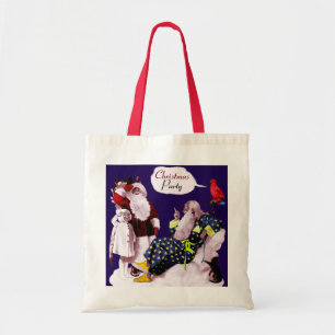 SANTA CLAUS, KLEINE ANGEL EN MERLIN kerstfeest Tote Bag