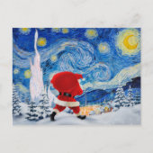 Santa Claus komt Briefkaart aan (Voorkant)