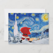 Santa Claus komt Briefkaart aan (Voorkant)