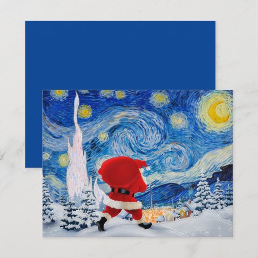 Santa Claus komt Briefkaart aan (Voorkant / Achterkant)