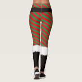 Santa Claus kostuum rode Leggings van katoenwol (Achterkant)