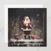Santa Claus Landelijk Muurschildering Feestdagenkaart (Voorkant / Achterkant)