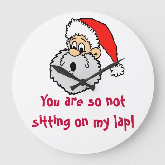 Santa Claus Lap Joke niet aanwezig Grote Klok (Voorkant)
