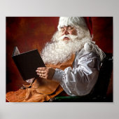 Santa Claus leest boek Poster (Voorkant)