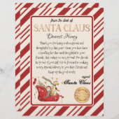 Santa Claus Letter Full Sled Printable (Voorkant / Achterkant)