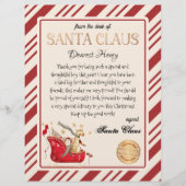 Santa Claus Letter Full Sled Printable (Voorkant)