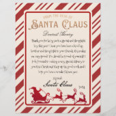 Santa Claus Letter Full Sled Printable (Voorkant)