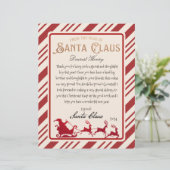 Santa Claus Letter Full Sled Printable (Staand voorkant)