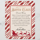 Santa Claus Letter Full Sled Printable (Voorkant / Achterkant)