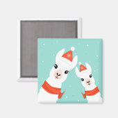 Santa Claus Llamas Magneet (Voorkant / Achterkant)