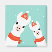 Santa Claus Llamas Magneet (Voorkant)
