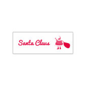 Santa Claus Logo Faux Signature voor Kerstmis Zelfinktende Stempel (Design)