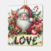 Santa Claus Love Lights Kinder Keramische Ornament (Links)
