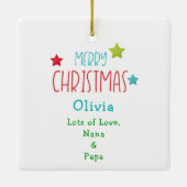 Santa Claus Love Lights Kinder Keramische Ornament (Achterkant)