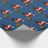 Santa Claus Loves Doberman Pinscher Cadeaupapier (Hoek)