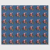 Santa Claus Loves Doberman Pinscher Cadeaupapier (Vlak)