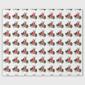 Santa Claus Loves Doberman Pinscher Cadeaupapier (Vlak)