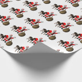 Santa Claus Loves Doberman Pinscher Cadeaupapier (Hoek)