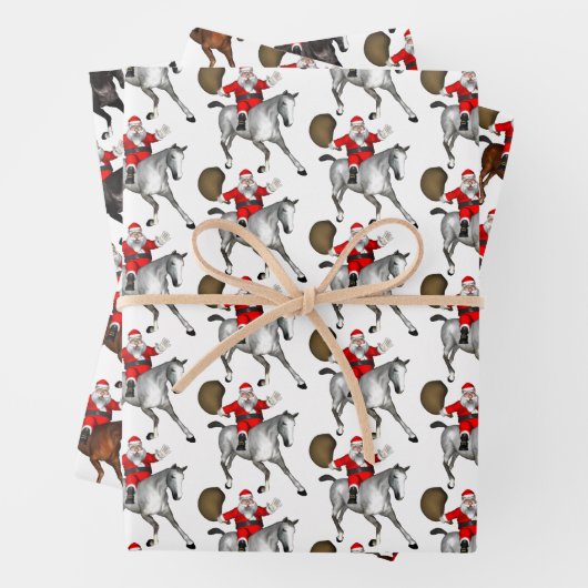 Santa Claus Loves Horses Inpakpapier Vel (In situ)