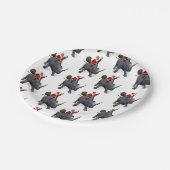 Santa Claus Loves Rhinos Papieren Bordje (Gekanteld)