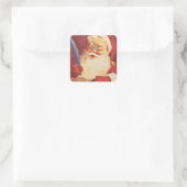 Santa Claus maakt zijn lijstenvelop Vierkante Sticker (Tas)
