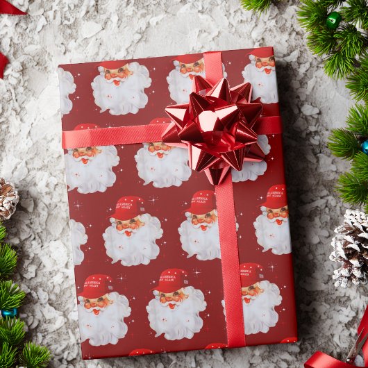 Santa Claus MAGA Pet | Kerstman kerstcadeau Cadeaupapier